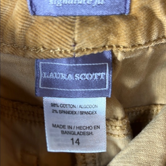 Laura Scott Straight Leg Pants in Mustard - Picture 3 of 3